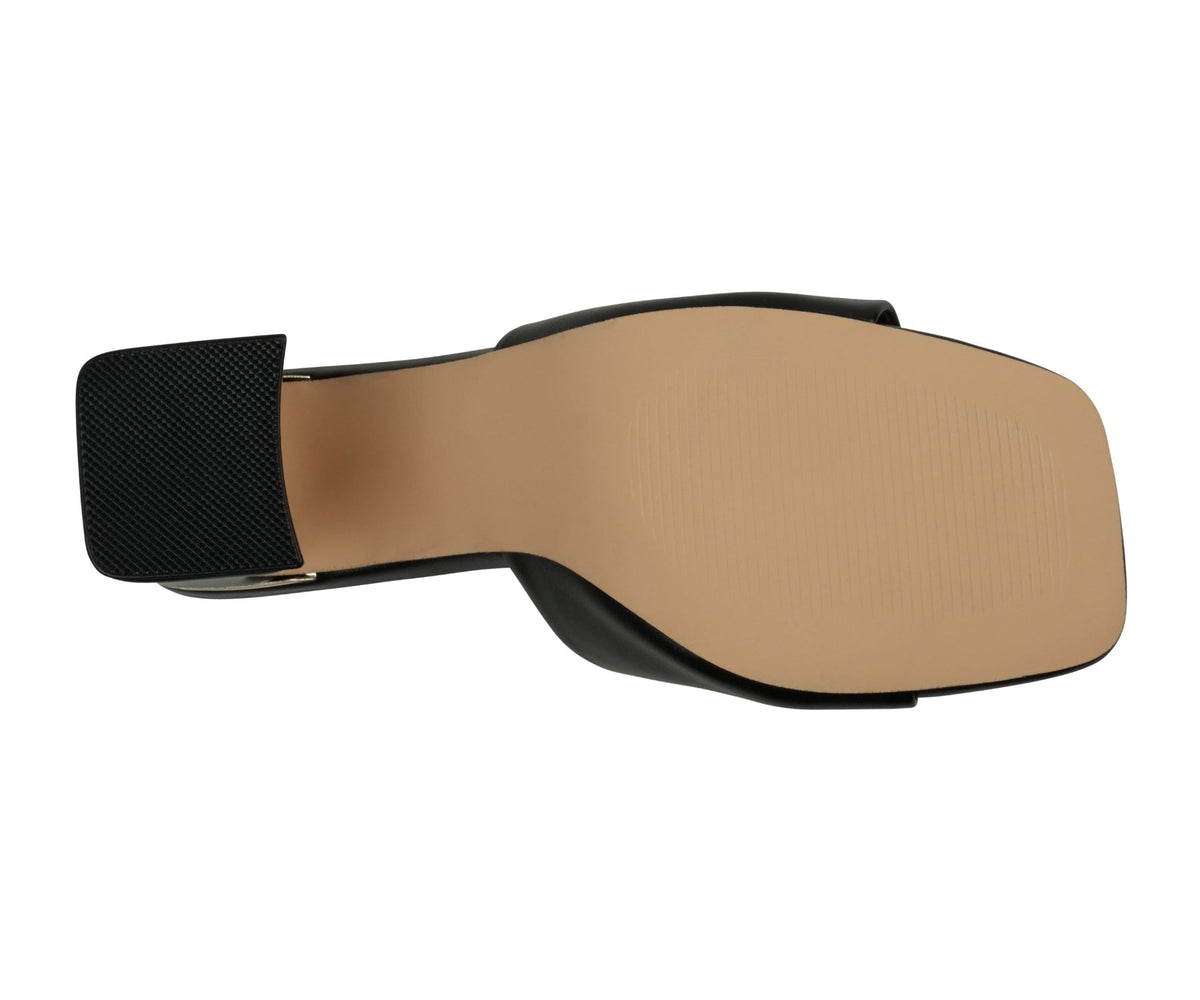 Sandalias de tacón con punta cuadrada Soho para mujer en color negro