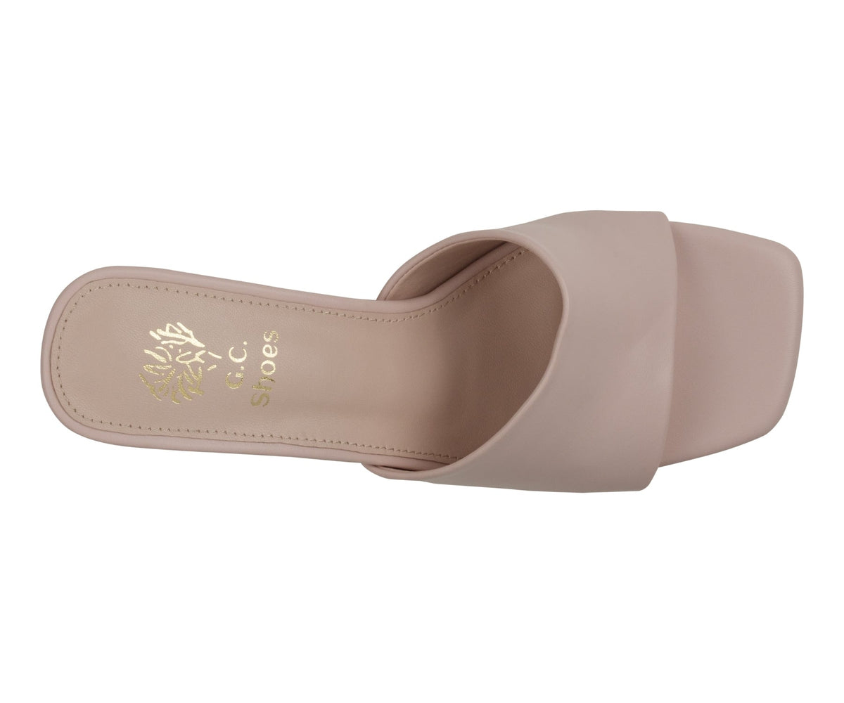 Sandalias de tacón con punta cuadrada Soho para mujer en color nude