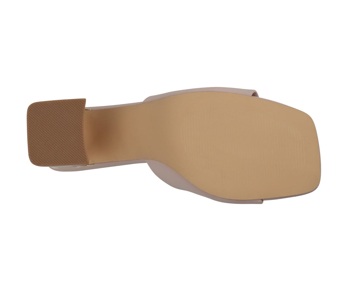Sandalias de tacón con punta cuadrada Soho para mujer en color nude
