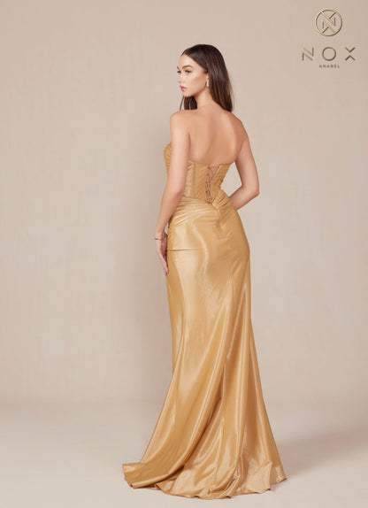 Nox Anabel T1489 Dress Long Strapless Fitted Evening Gown