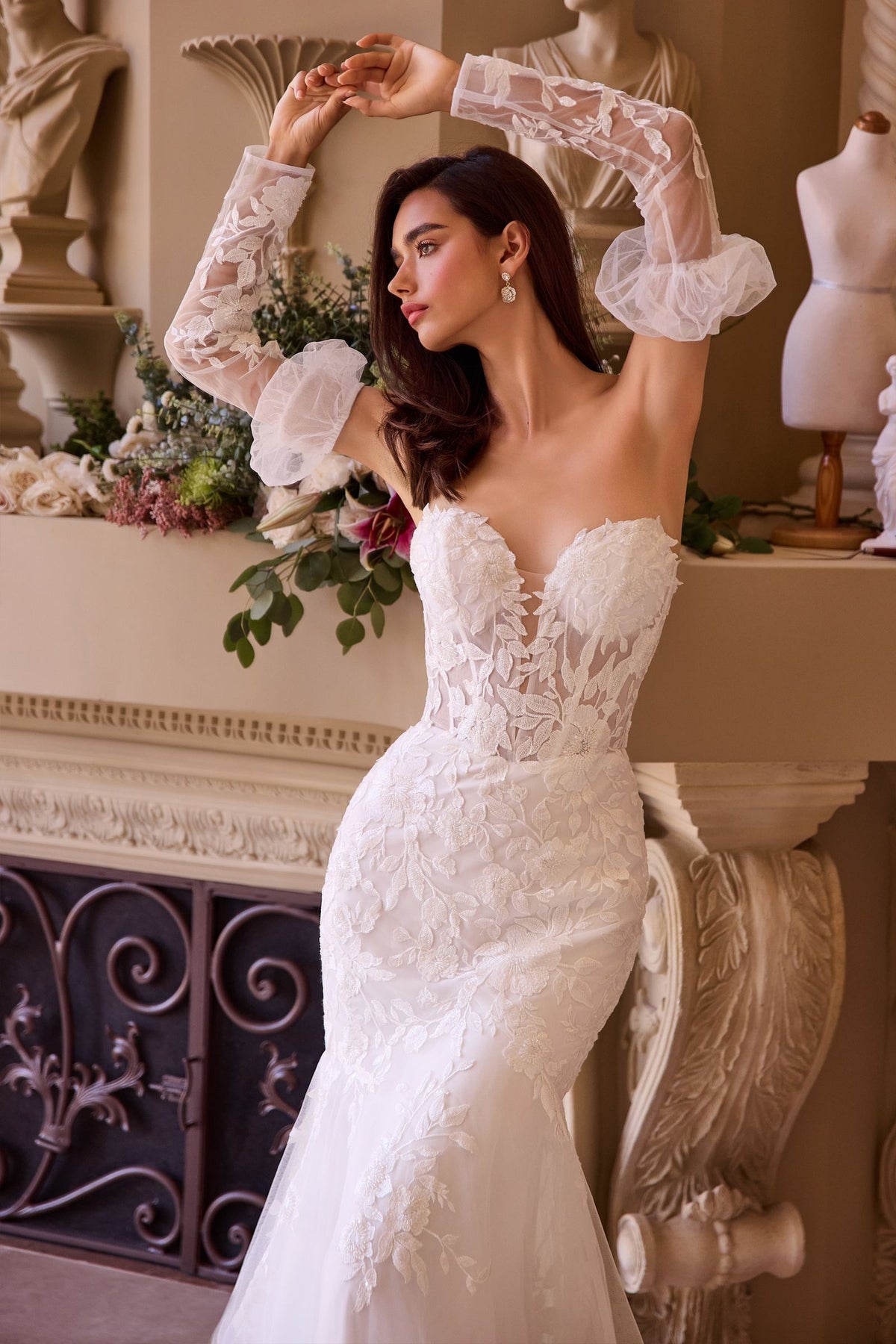 Andrea & Leo WL033 Dress Strapless Mermaid Bridal Gown & Sleeves