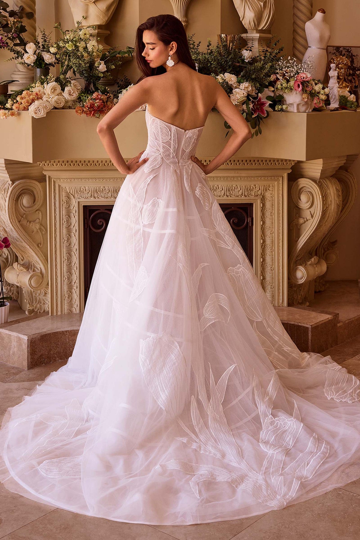 Vestido de fiesta de boda bordado con lentejuelas Tullip WL043 de Andrea & Leo