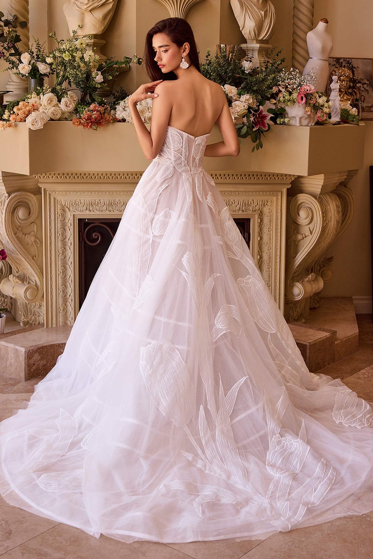 Vestido de fiesta de boda bordado con lentejuelas Tullip WL043 de Andrea & Leo