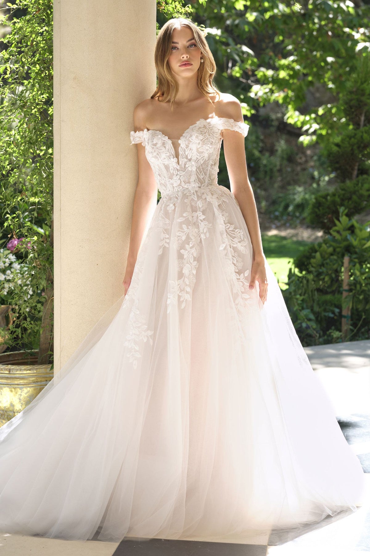 Andrea & Leo WL057 Wedding A-line Gown Off Shoulder