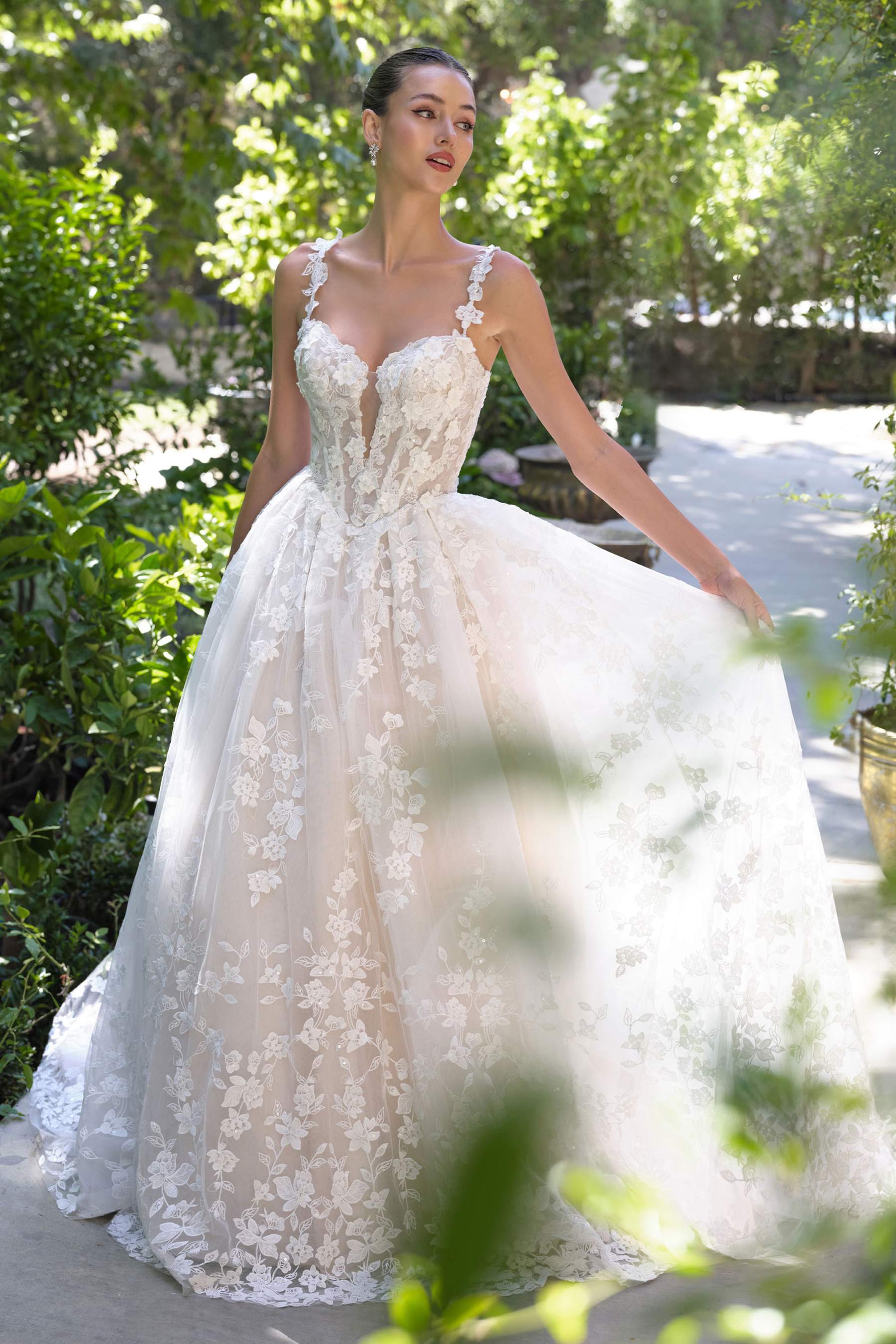 Andrea & Leo WL058 Ball Gown Wedding Dress Plunging Neckline