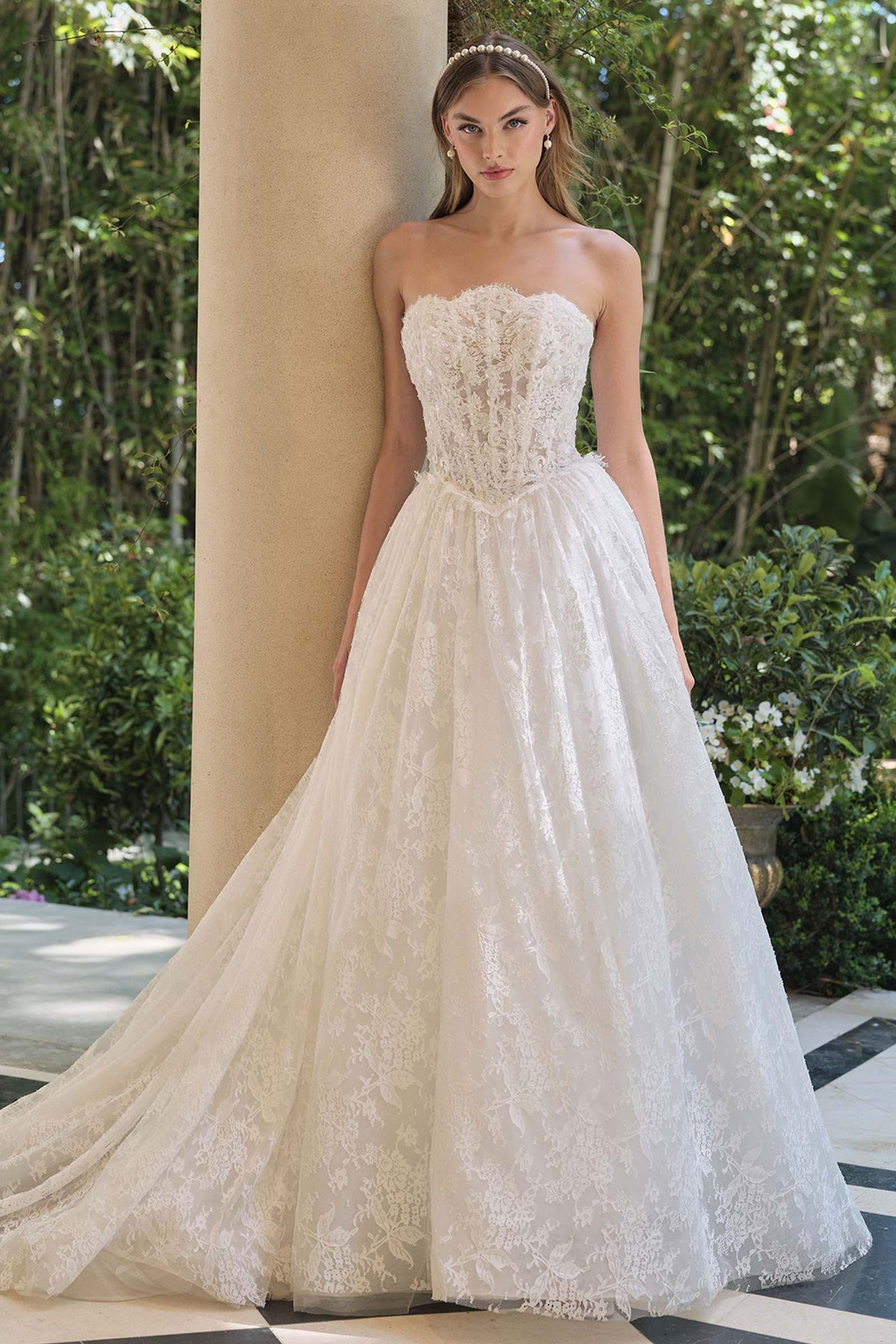 Andrea & Leo WL061 Timeless A-Line Strapless Wedding Gown