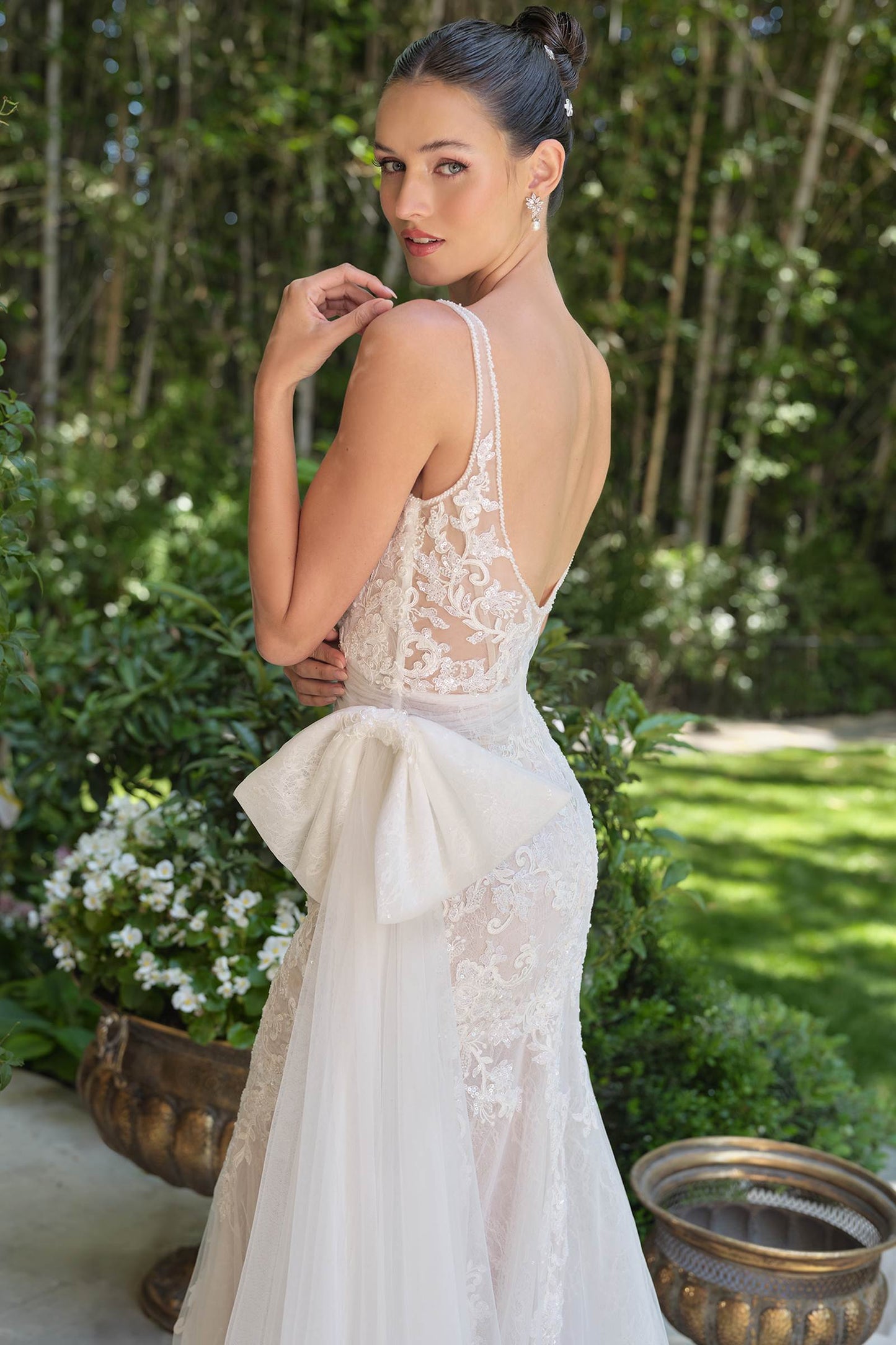 Andrea & Leo WL068 Fitted Sweetheart Embroidered Lace Mermaid Dress