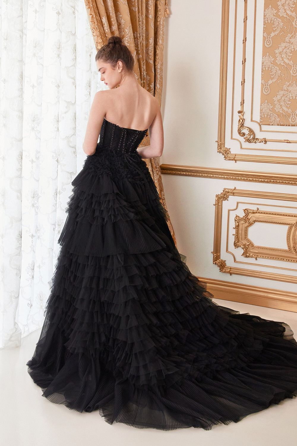 Vestido de fiesta de tul con volantes Andrea & Leo A1017 Corset Princessa