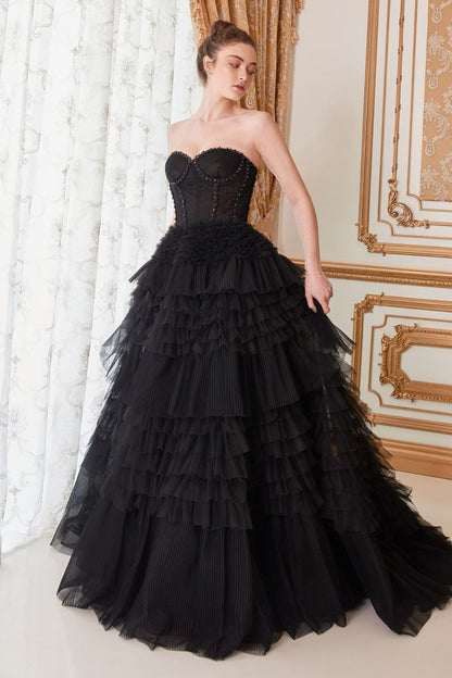 Andrea & Leo A1017 Corset Princessa Tulle Ruffle Ball Gown