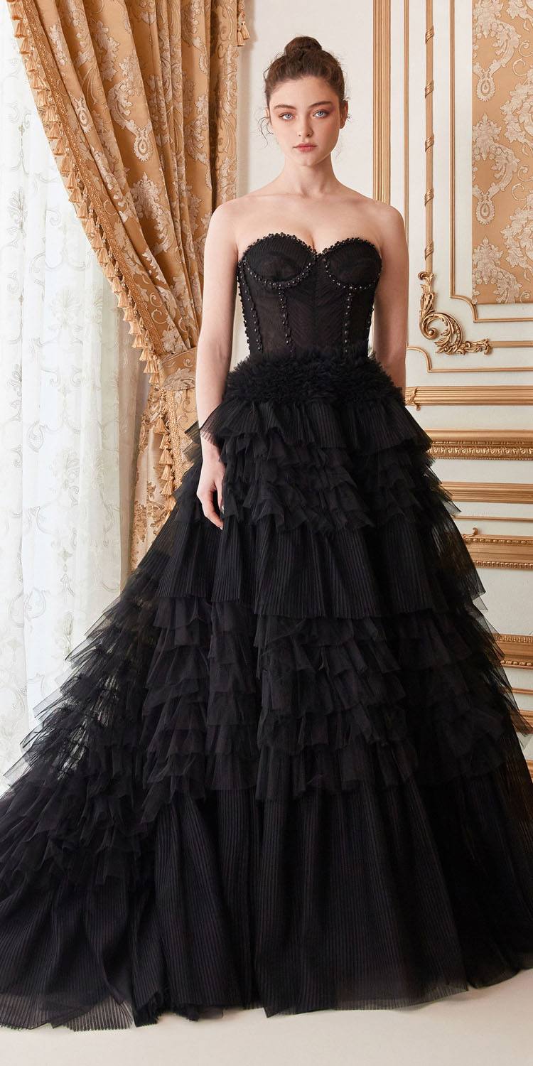 Vestido de fiesta de tul con volantes Andrea & Leo A1017 Corset Princessa