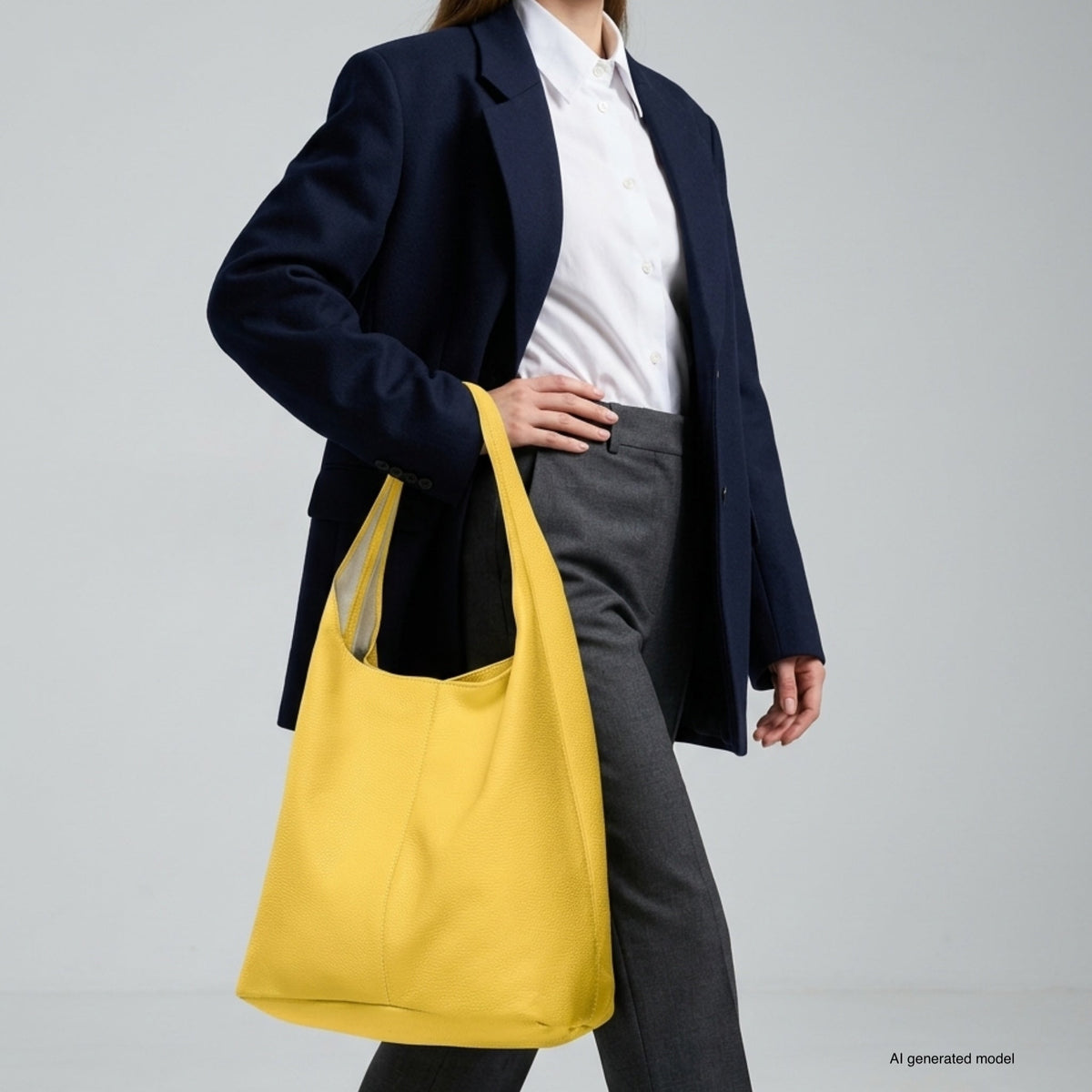 Bolso Hobo de Piel Plena Flor Italiana | Siena