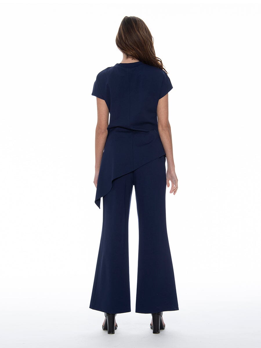 Asymmetric Cut Ruched-Side Top