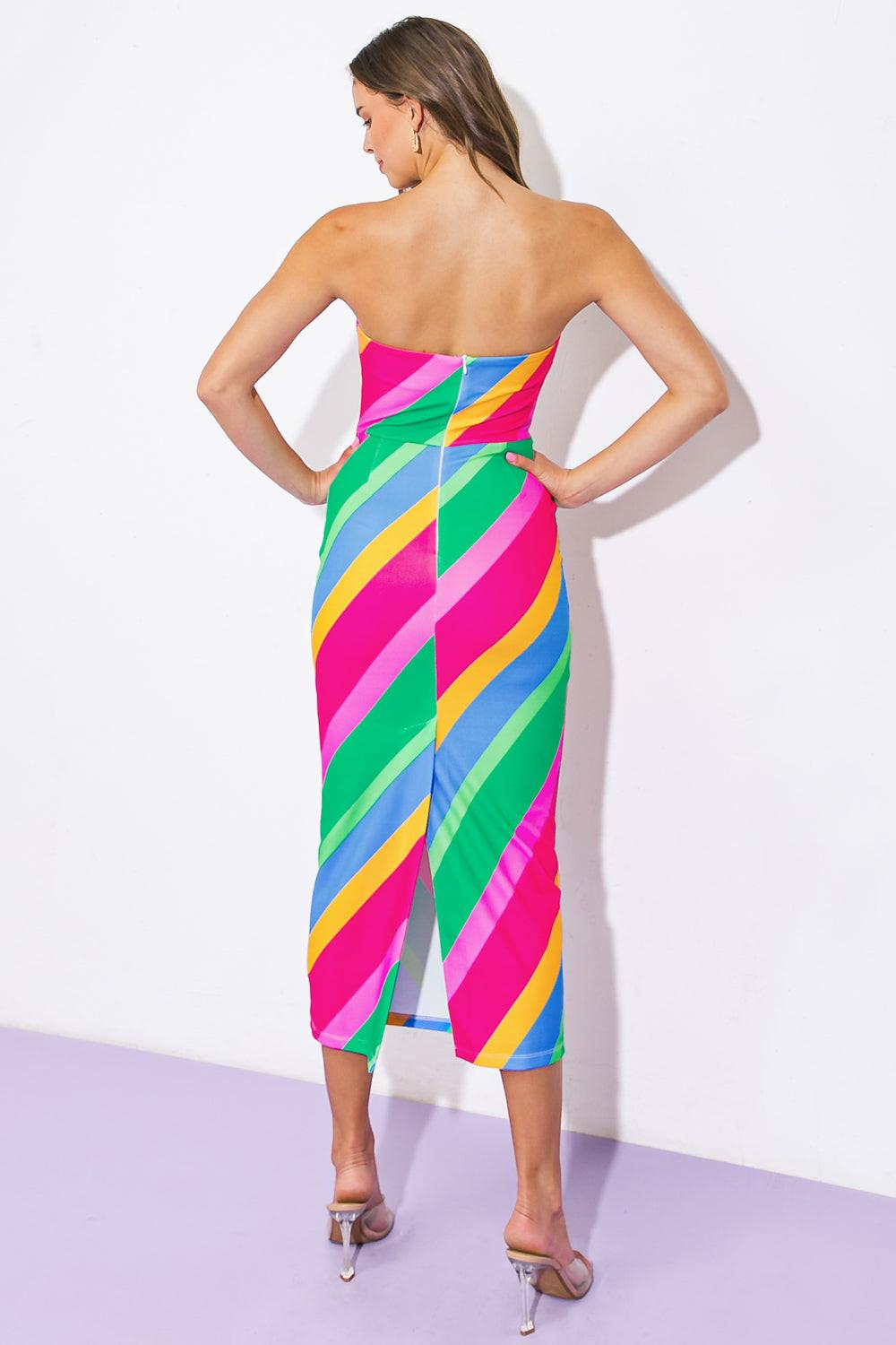 VESTIDO MIDI PONTI TODO O NADA