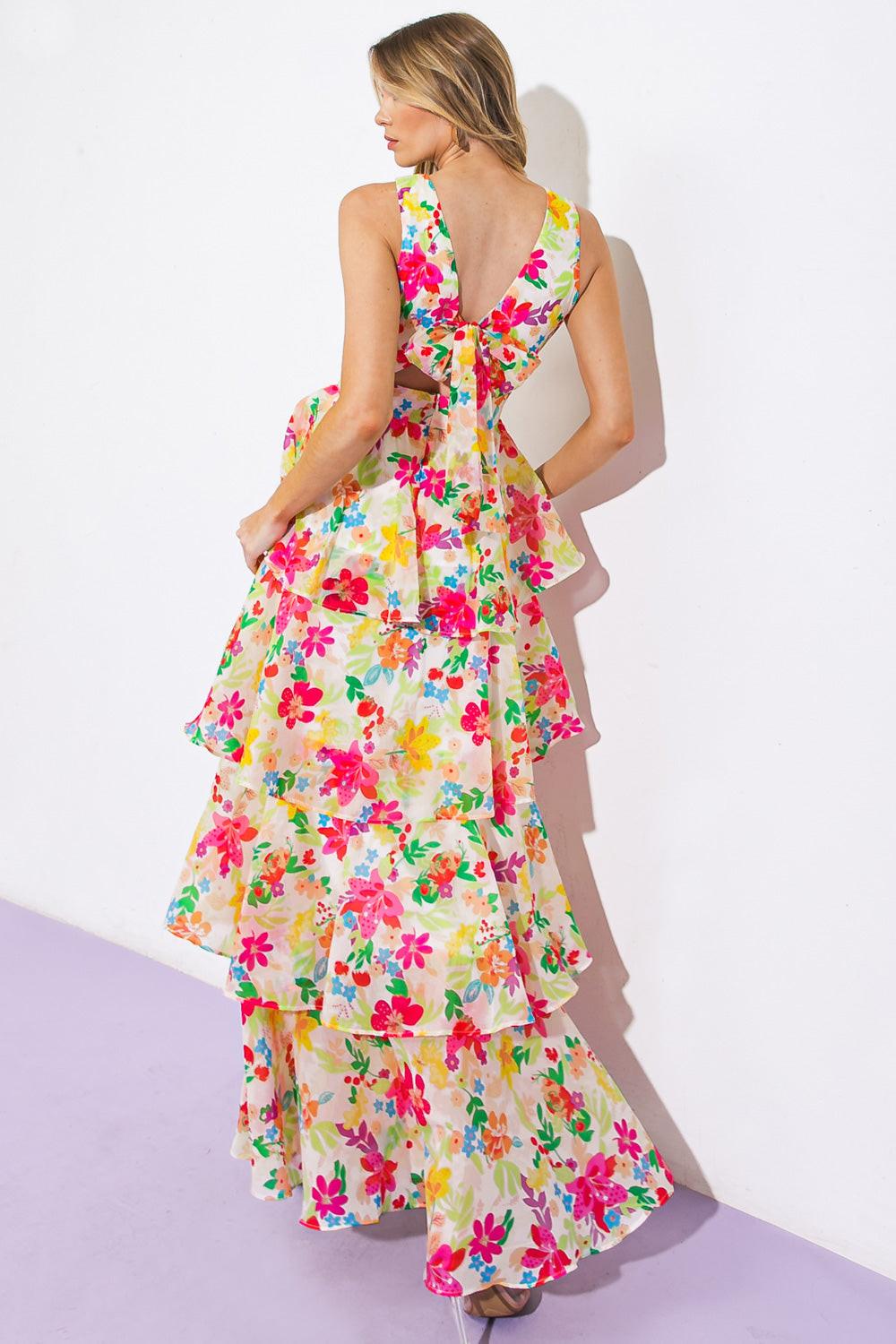 VESTIDO MAXI TEJIDO DE TIRO ALTO DEL REY