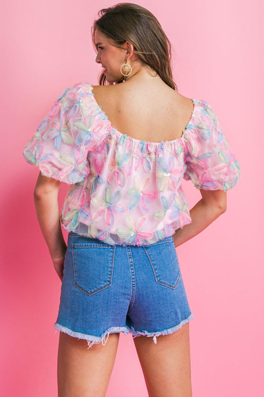 LIFETIME OF LOVE WOVEN TOP
