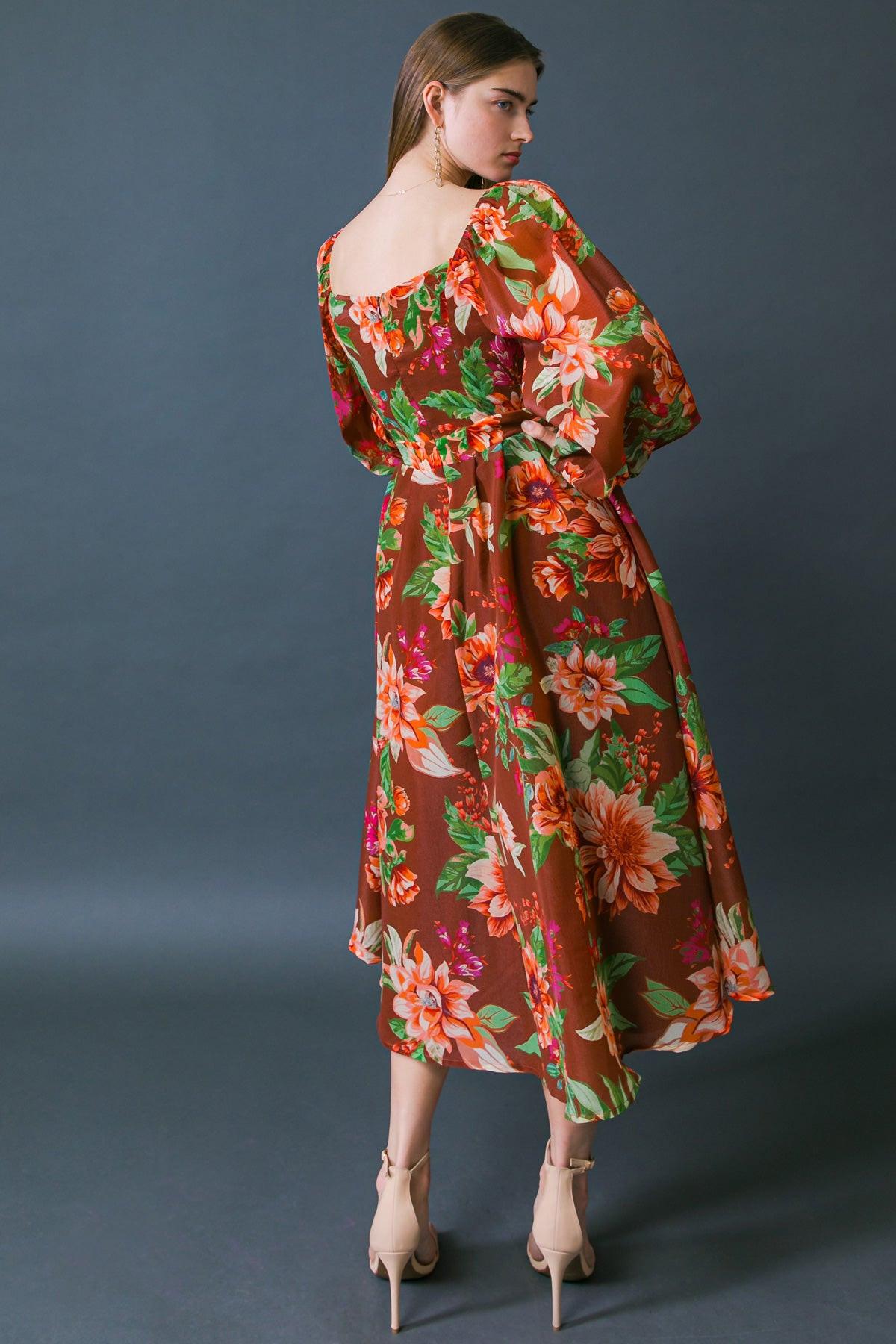 VESTIDO MIDI DE ORGANZA TEJIDA LET IT HAPPEN