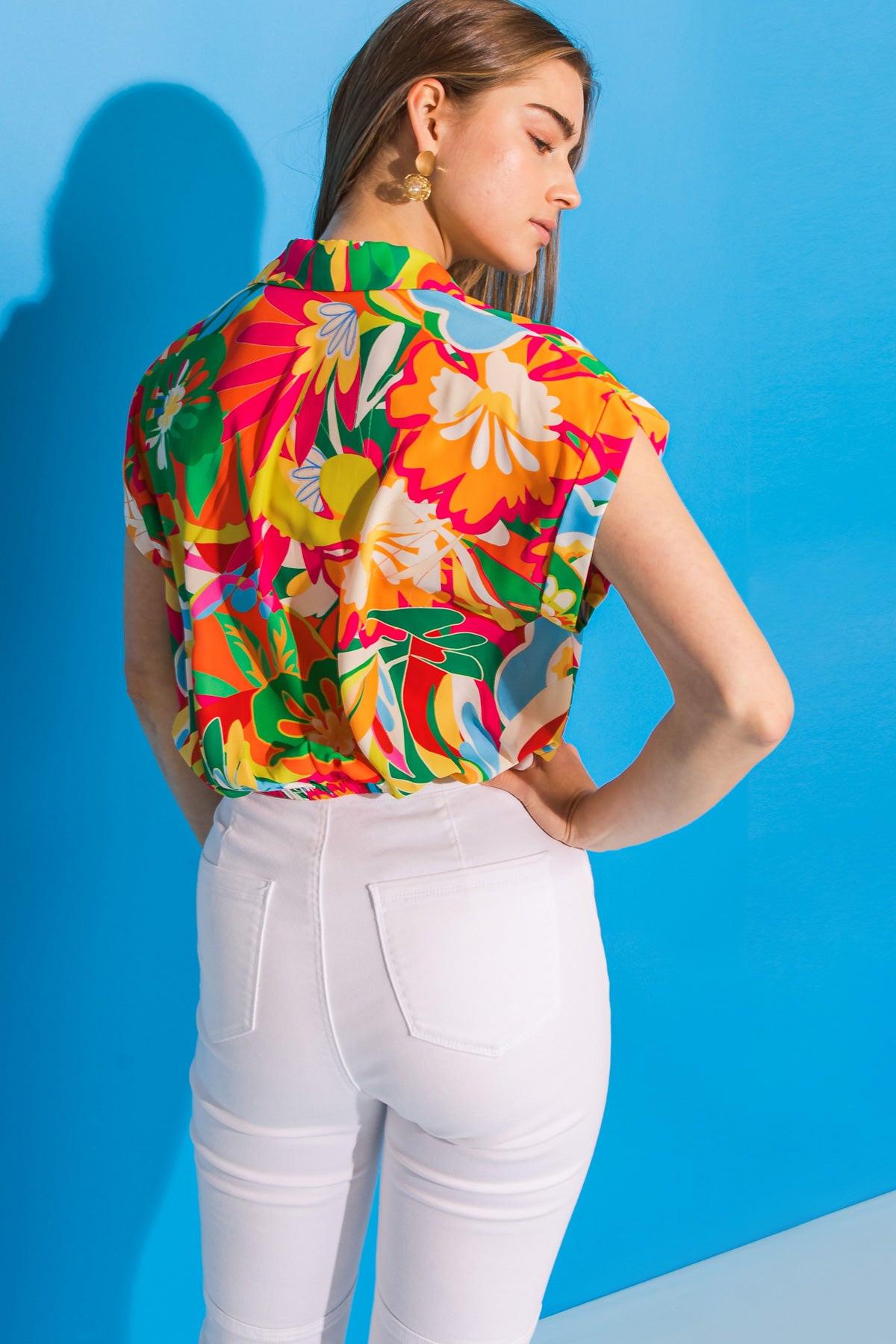 TOP TEJIDO FLORAL DULCES SUEÑOS