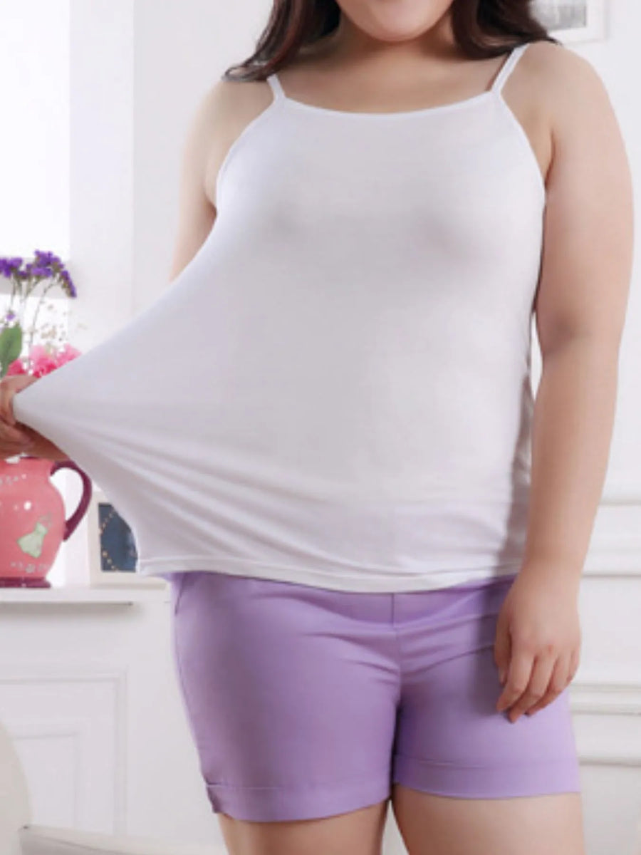 Solid Color Scoop Neck Tank Top