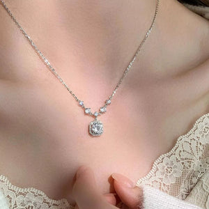 2 Carat Moissanite 925 Sterling Silver Pendant Necklace
