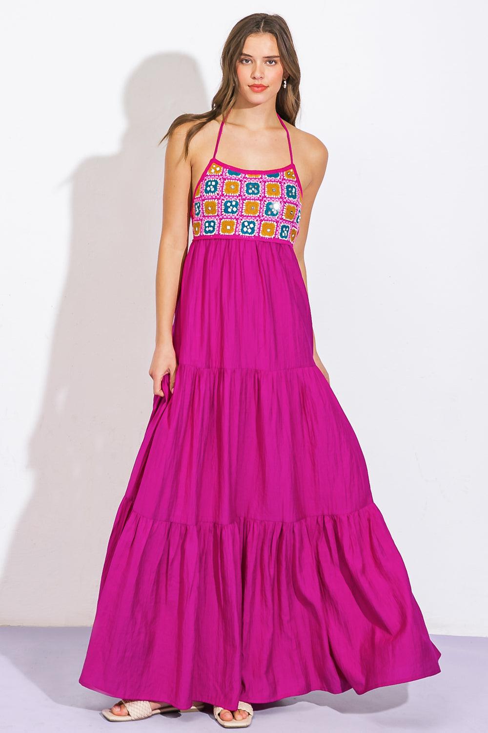 VESTIDO MIDI TEJIDO PARA LA FIESTA DE DESPUÉS