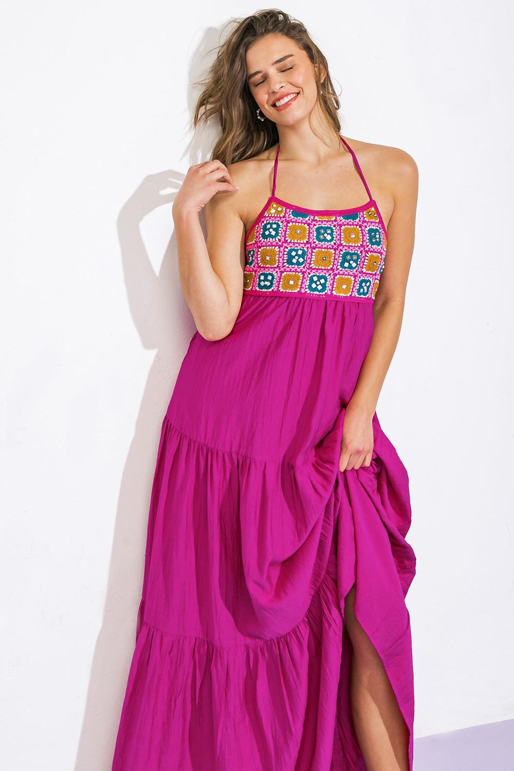 VESTIDO MIDI TEJIDO PARA LA FIESTA DE DESPUÉS