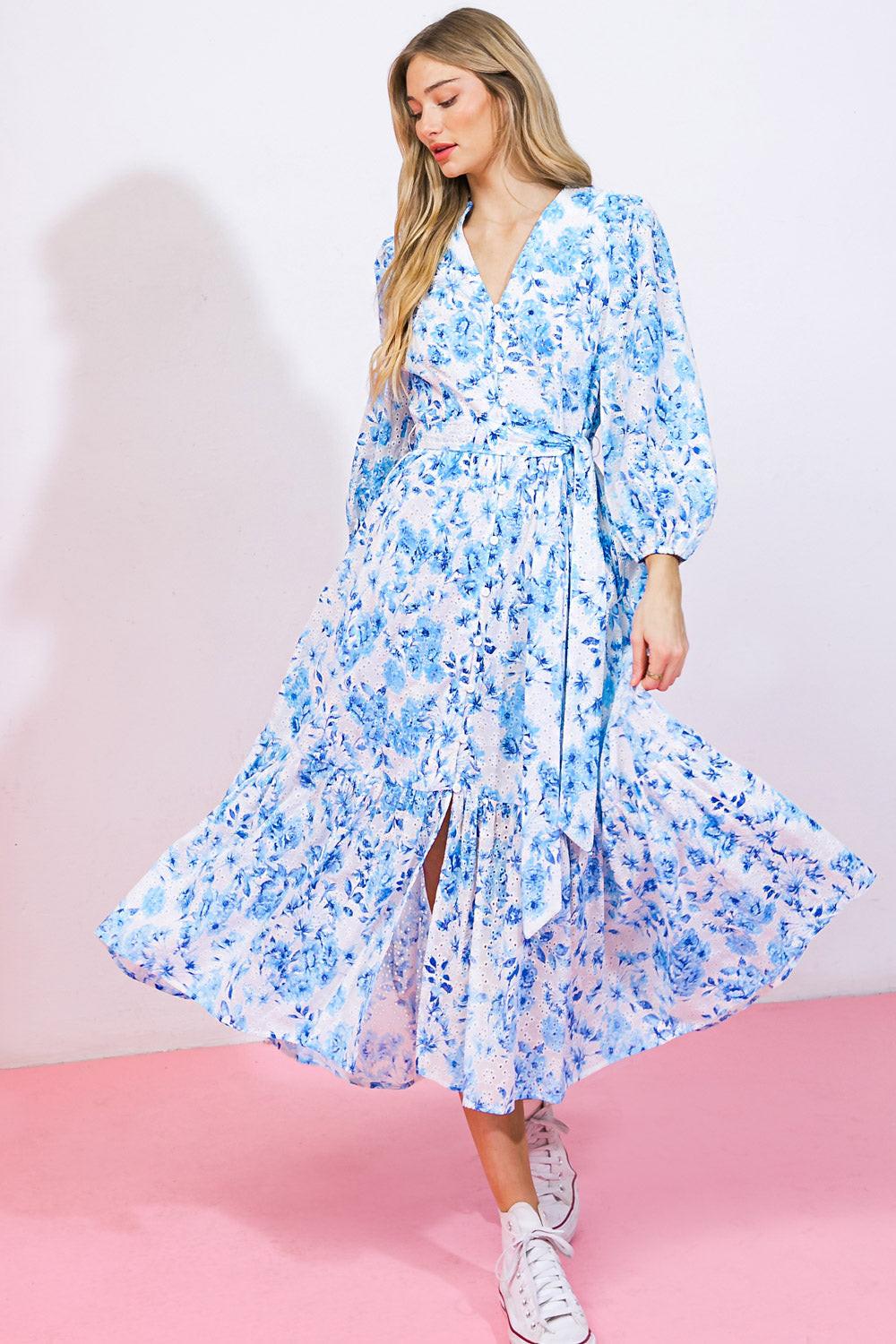 ESPECTACULAR VESTIDO MIDI TEJIDO MÁGICO CON OJALES