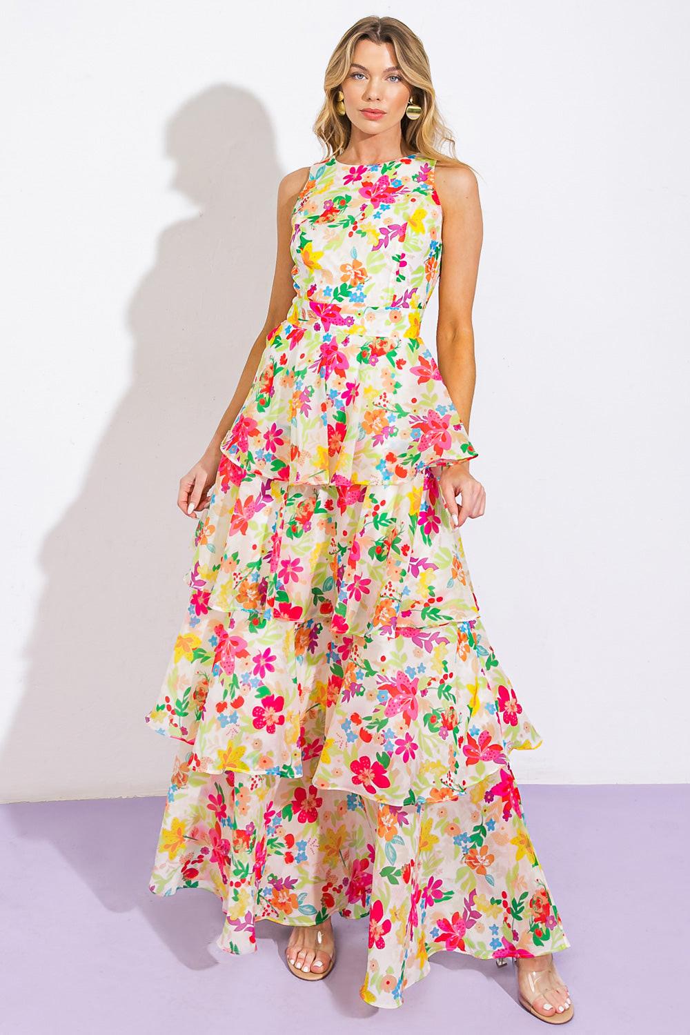 VESTIDO MAXI TEJIDO DE TIRO ALTO DEL REY