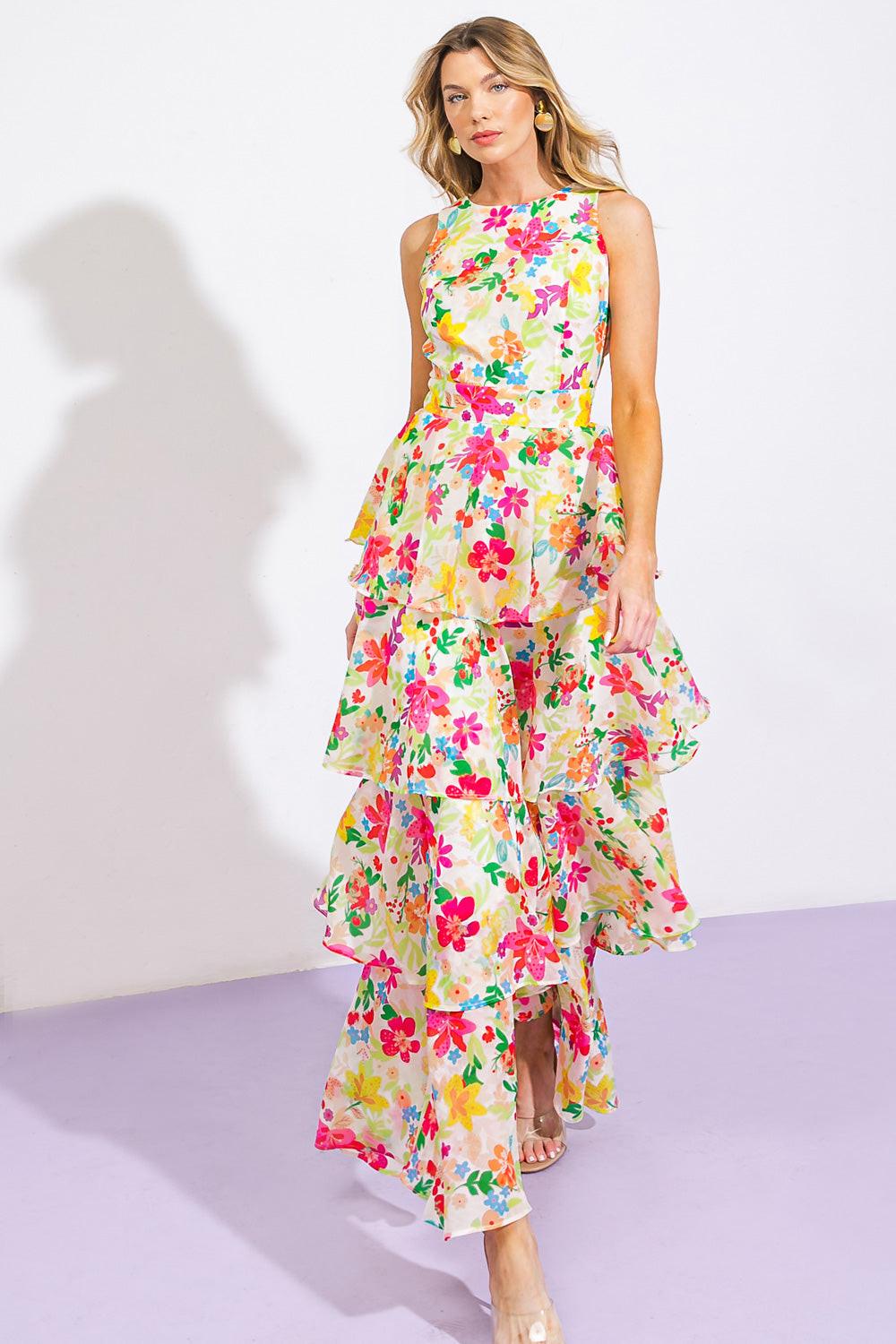 VESTIDO MAXI TEJIDO DE TIRO ALTO DEL REY