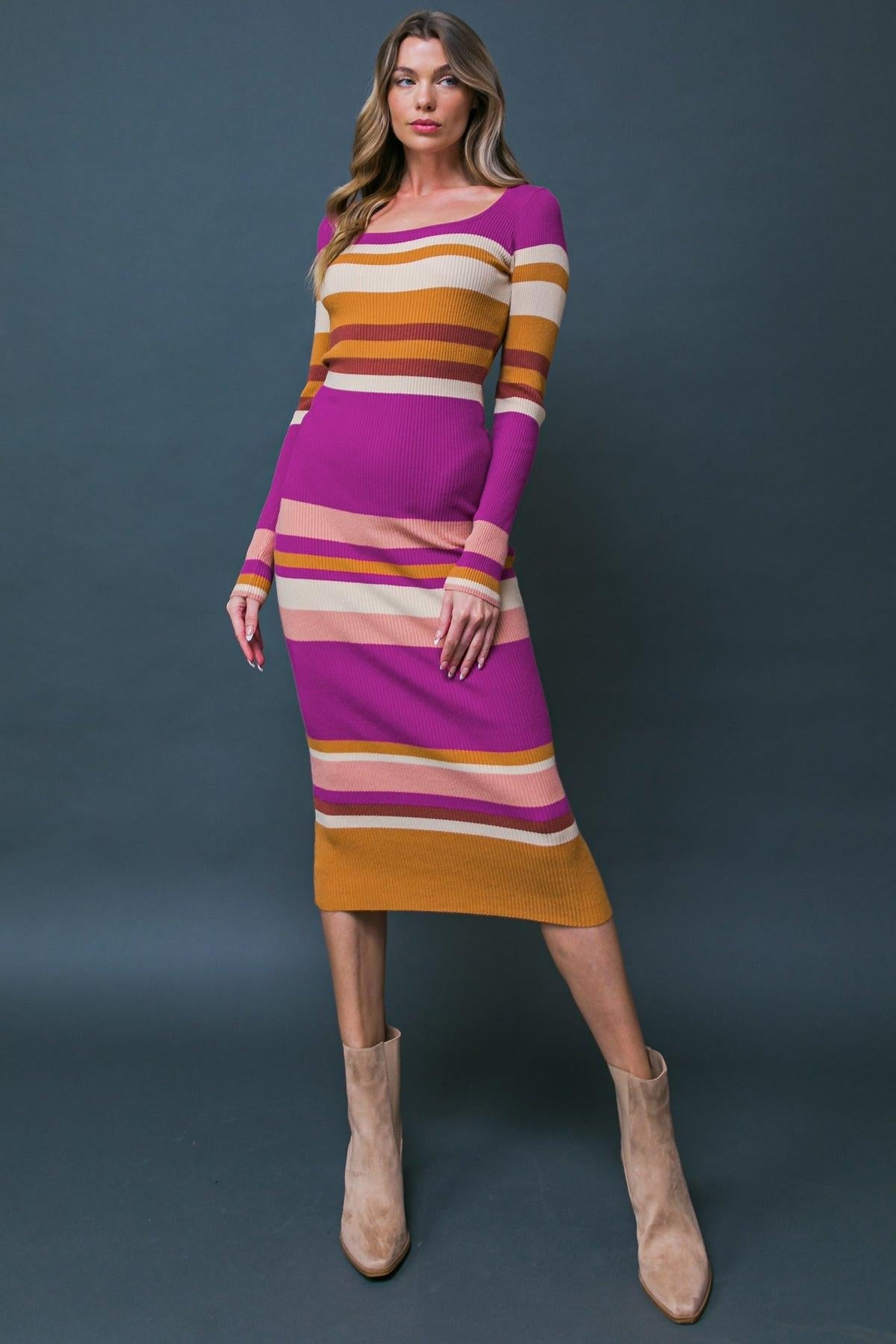 VESTIDO MIDI CON SUÉTER DE NOCHE DE ELEGANCIA