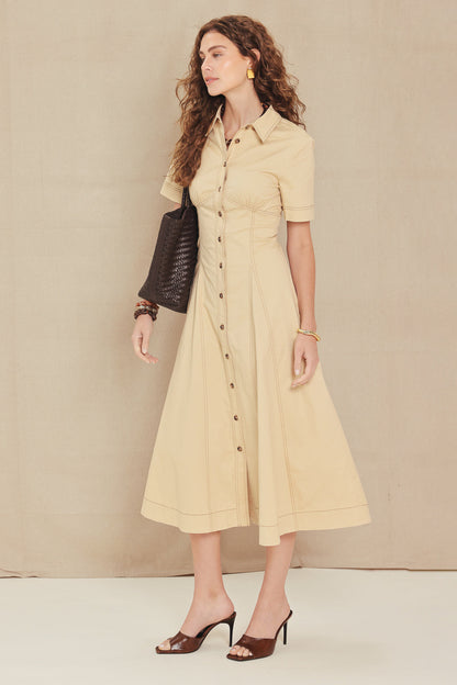 TREND ICON WOVEN MIDI DRESS