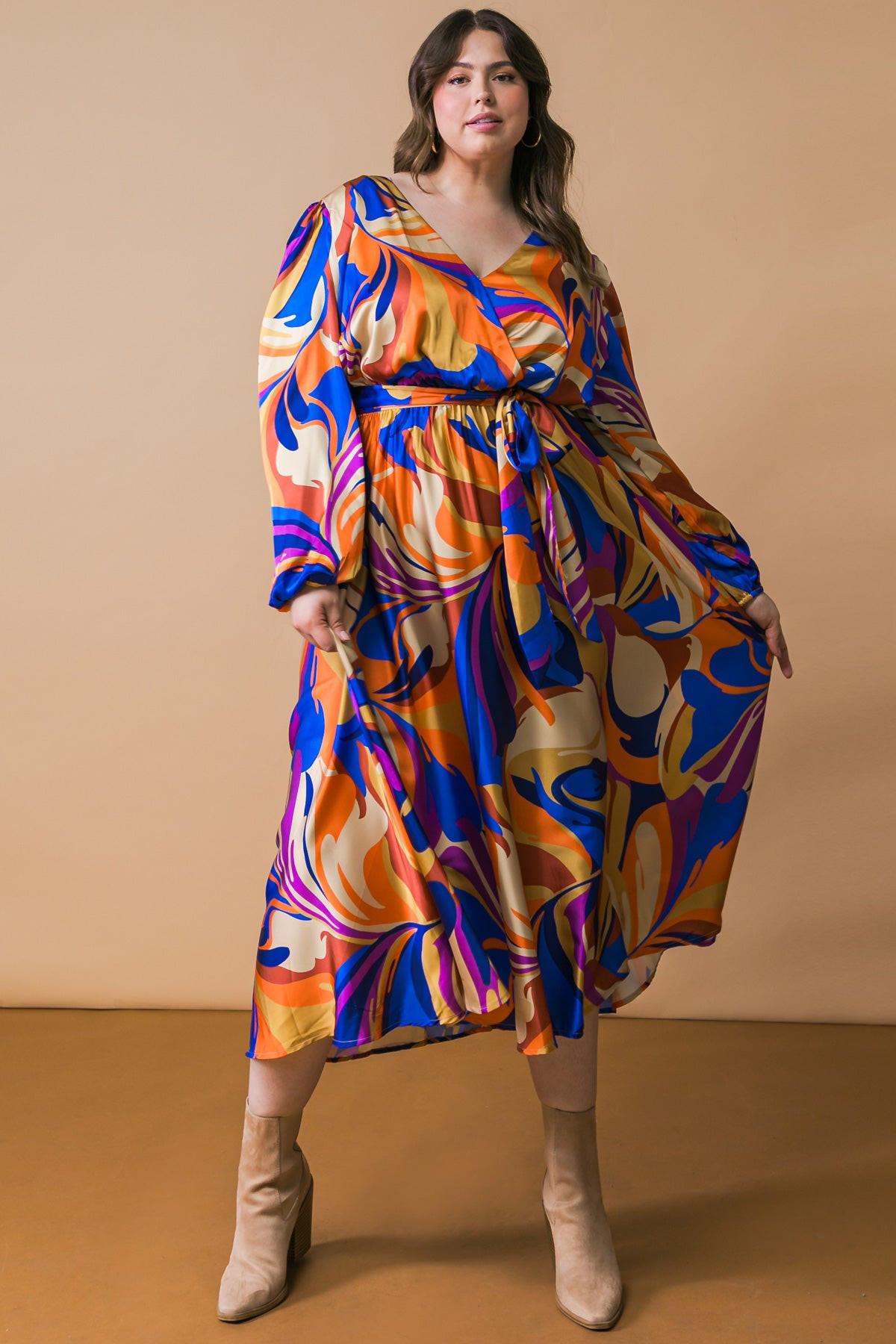 VESTIDO MIDI DE SATÉN TEJIDO BOLD ADVENTURES