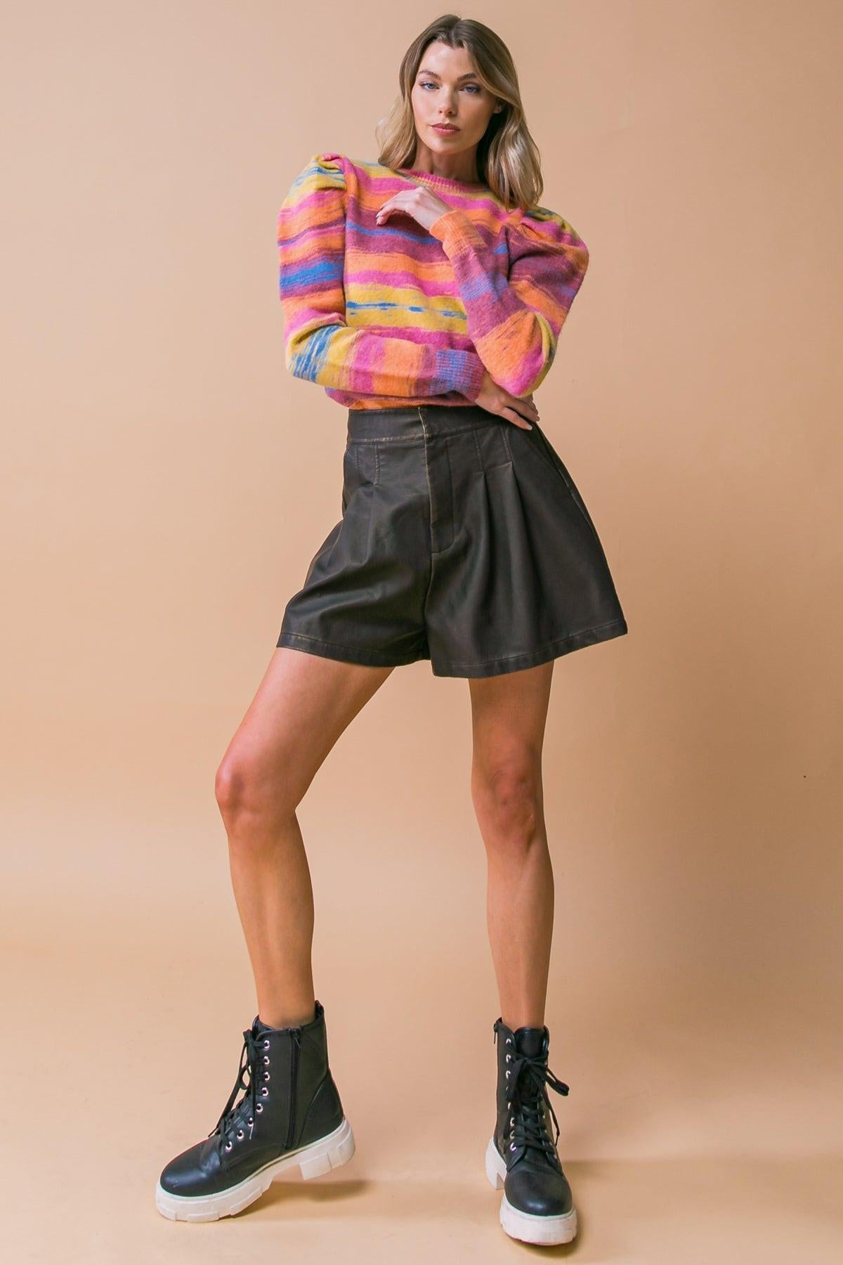 MY GREATEST JOY PANTALONES CORTOS DE CUERO