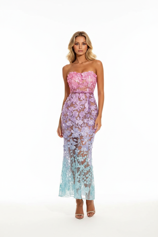 Floral Tube Maxi Dress
