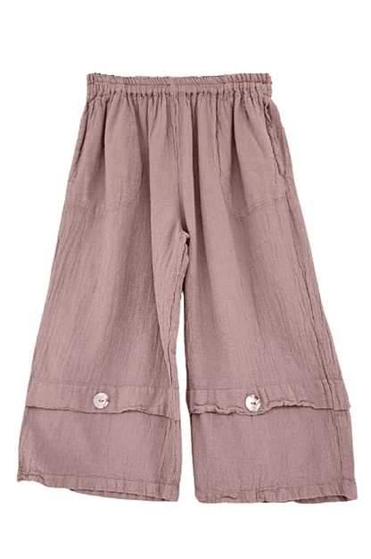 Gail Capri Pant with Pockets! 100% Cotton Gauze