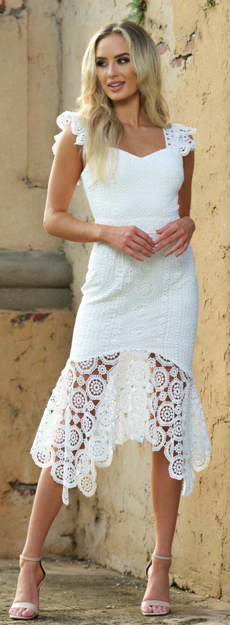 Vestido Giselle - Vestido de encaje blanco