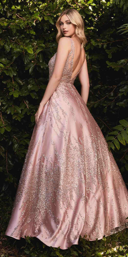Cinderella Divine J819 Glitter A-Line Ball Gown