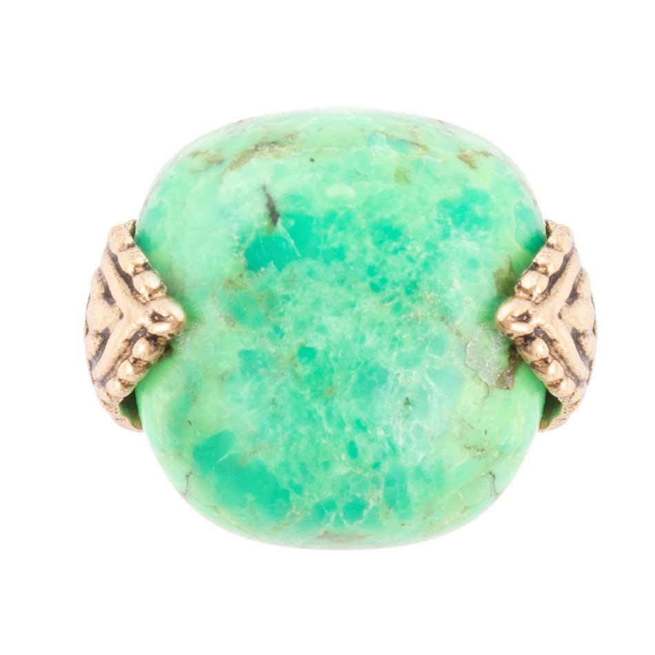 Ornate Lime Turquoise Ring
