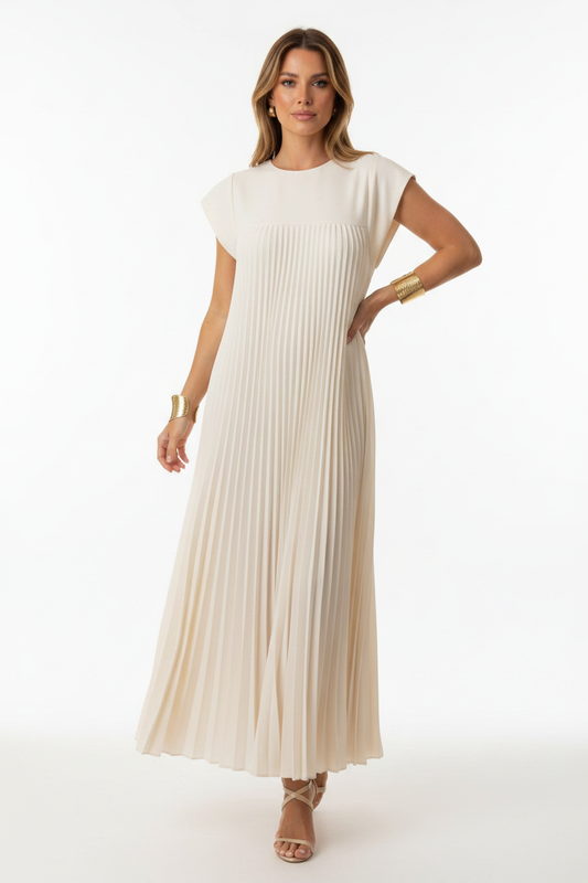 Pleated Maxi Dress