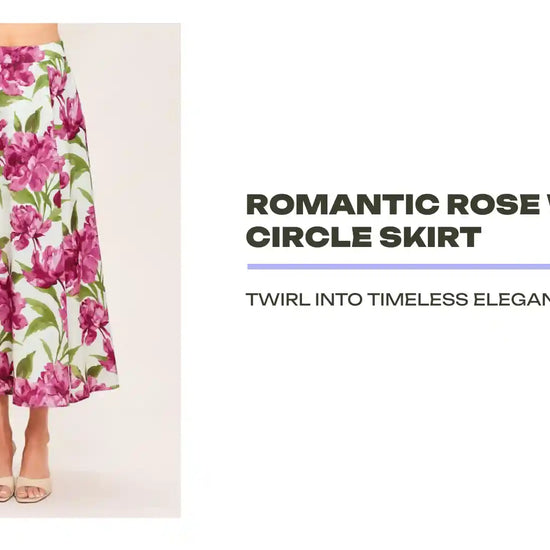 ROMANTIC ROSE WOVEN CIRCLE SKIRT by@Outfy