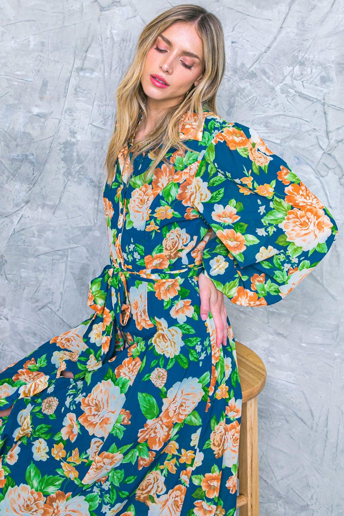VESTIDO CAMISERO MIDI TEJIDO BUBBLY BLISS