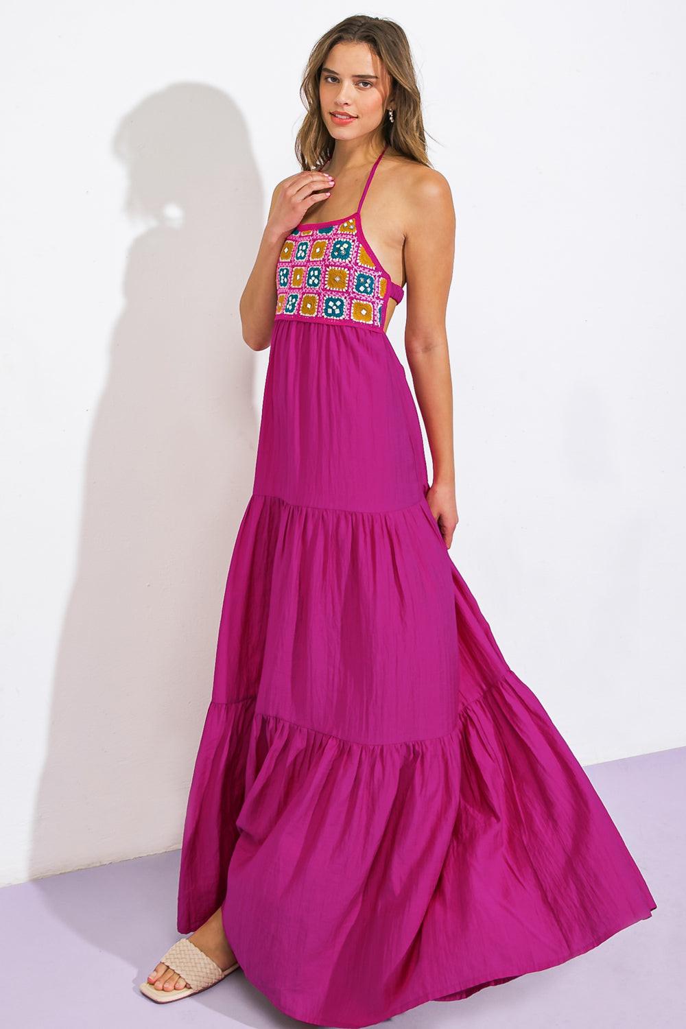 VESTIDO MIDI TEJIDO PARA LA FIESTA DE DESPUÉS