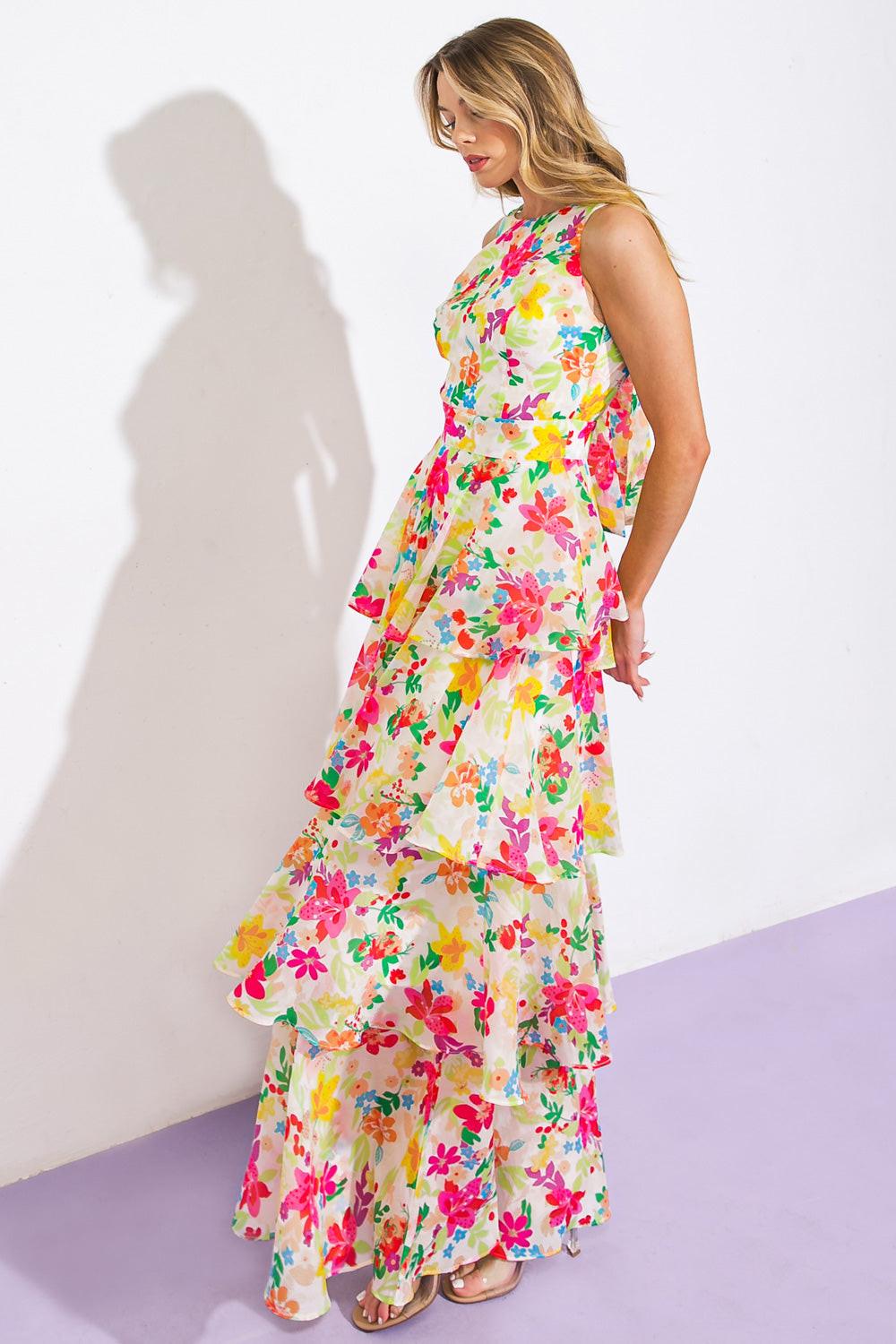 VESTIDO MAXI TEJIDO DE TIRO ALTO DEL REY