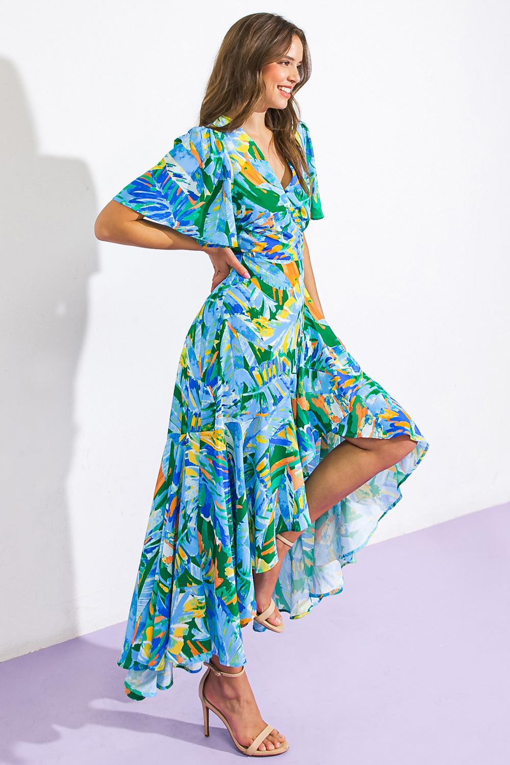 VESTIDO ALTO-BAJO TEJIDO SORPRESA INESPERADA
