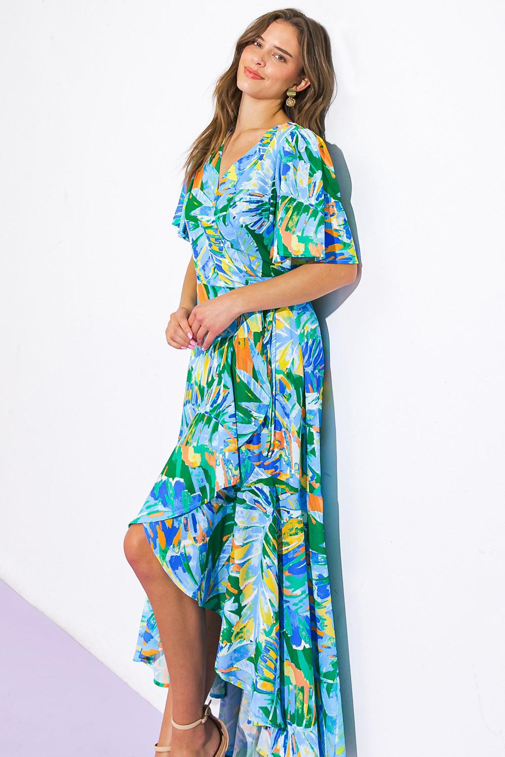 VESTIDO ALTO-BAJO TEJIDO SORPRESA INESPERADA