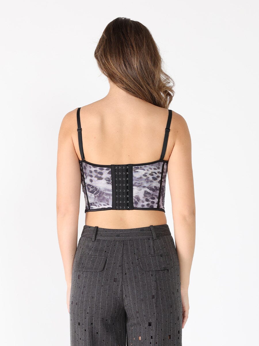 Sequin Work Strap Bustier