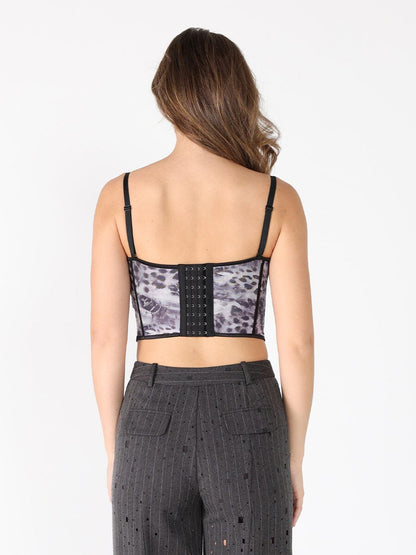 Sequin Work Strap Bustier