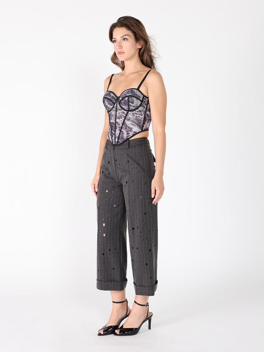 Sequin Work Strap Bustier
