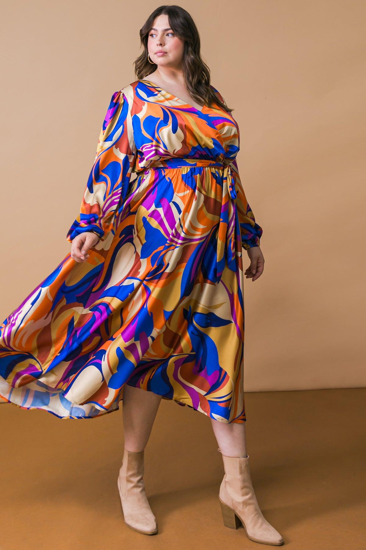 VESTIDO MIDI DE SATÉN TEJIDO BOLD ADVENTURES