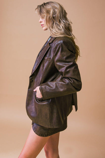 EXCEPTIONAL LOOK FAUX BLAZER
