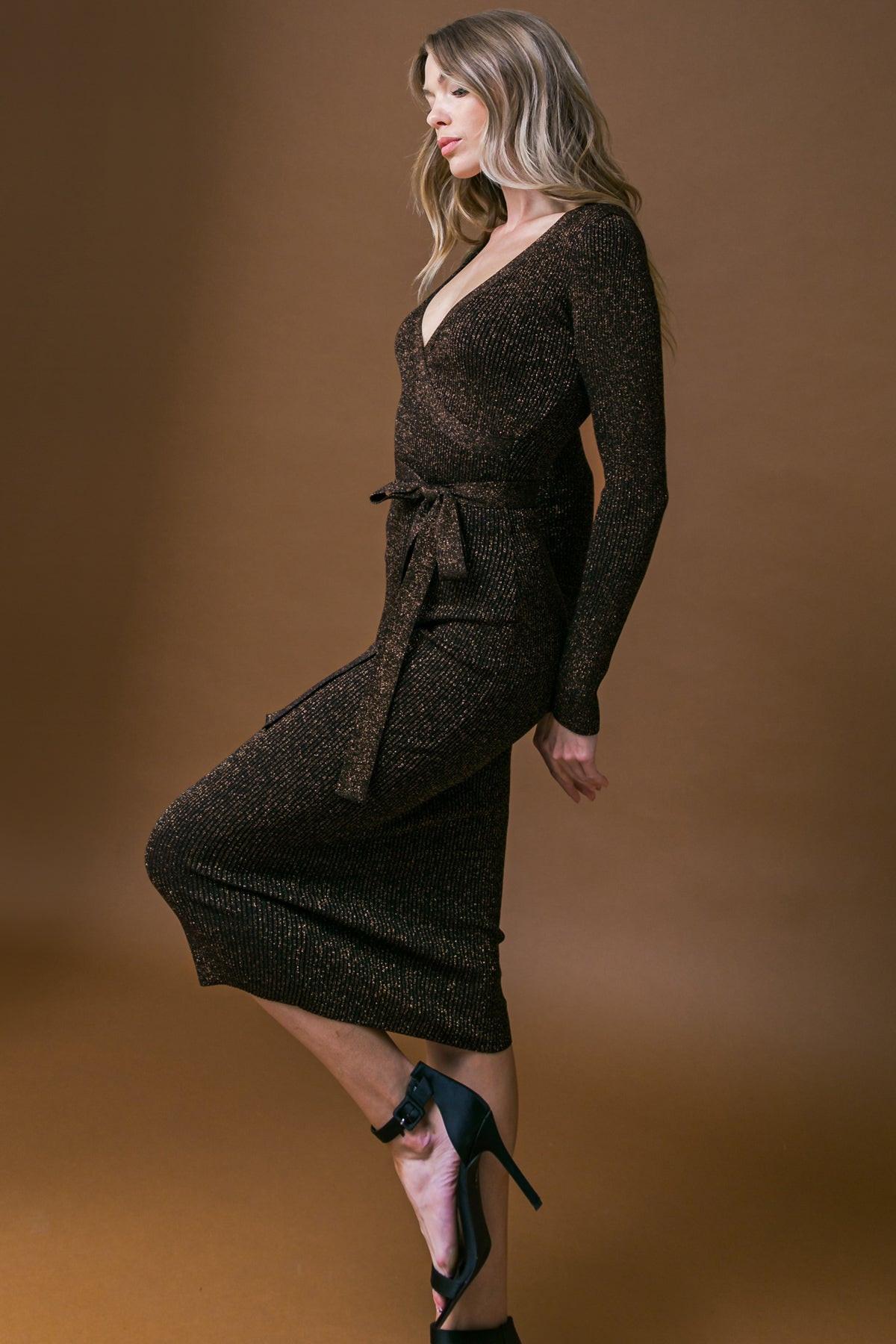 VESTIDO MIDI DE PUNTO FOREVER IMPRESSED